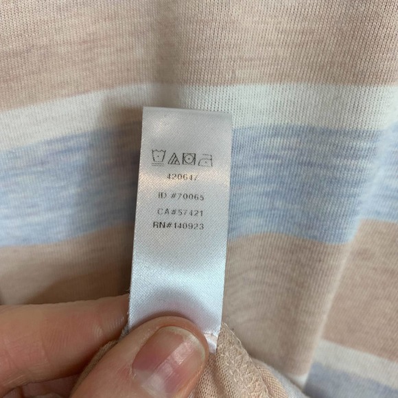 LOFT LOU & GREY long sleeve striped top soft girl baby pink blue - Picture 9 of 10